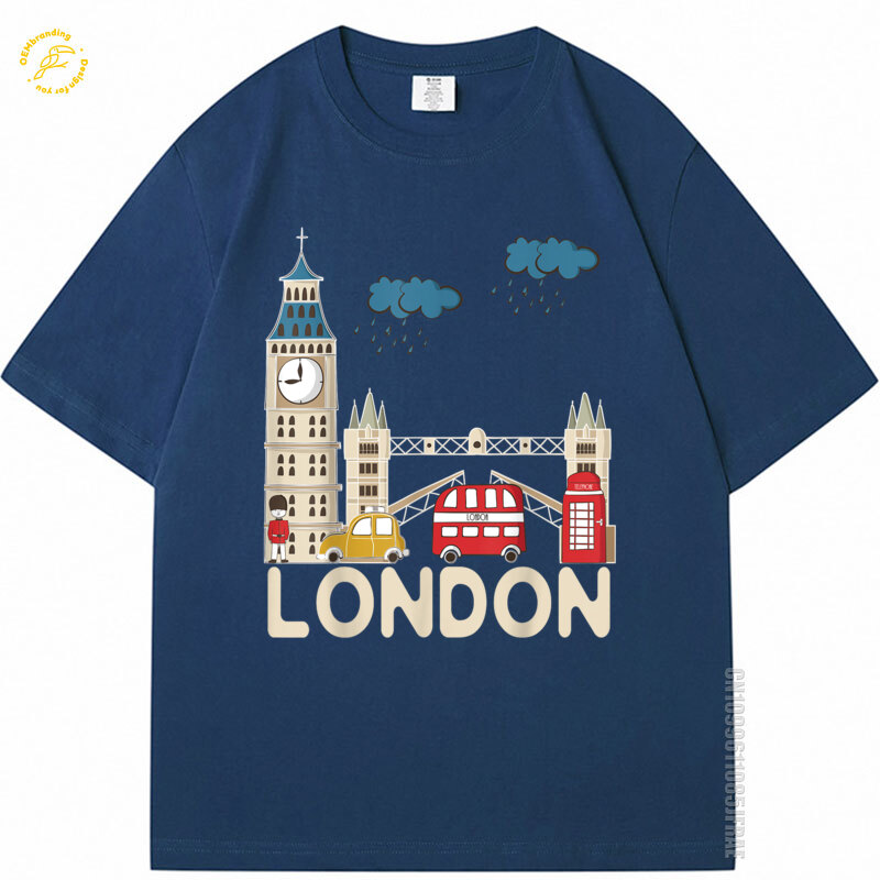 Streetwear Brand London - Regenachtige Londen T-shirt Leuke Souvenir Oversized
