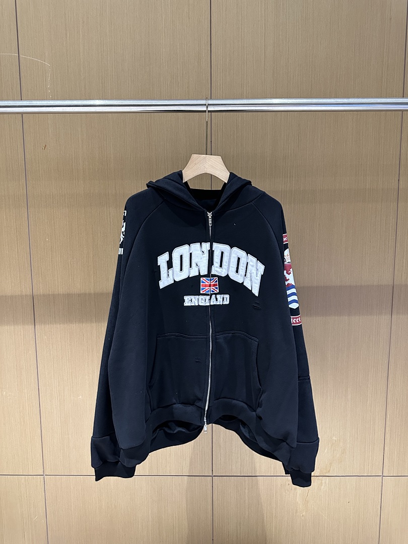 Streetwear Brand London - 25S Gewassen Gedeconekturte London Geborduurde Patchwork