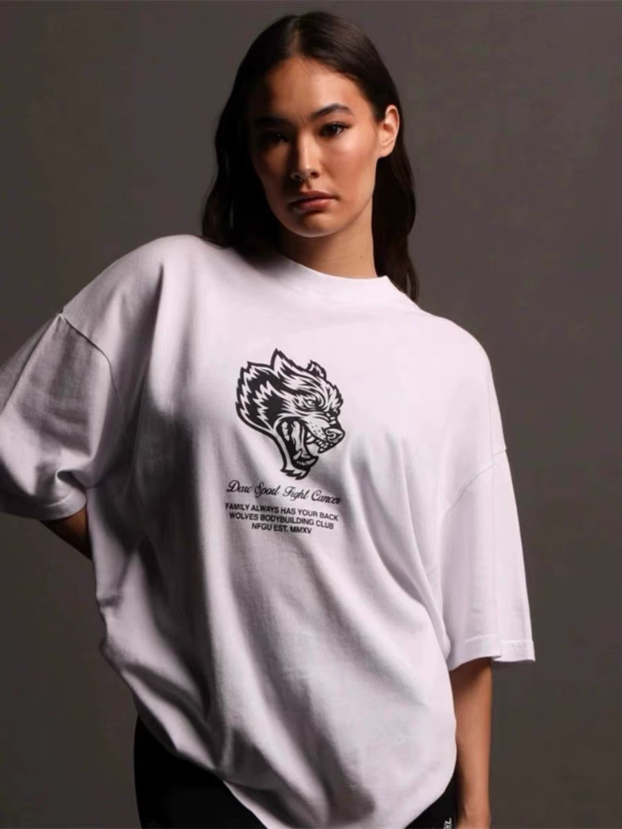 Wit Klassiek Wolf Head GYM Fit - Streetwear Gym Brand recensie en prijs