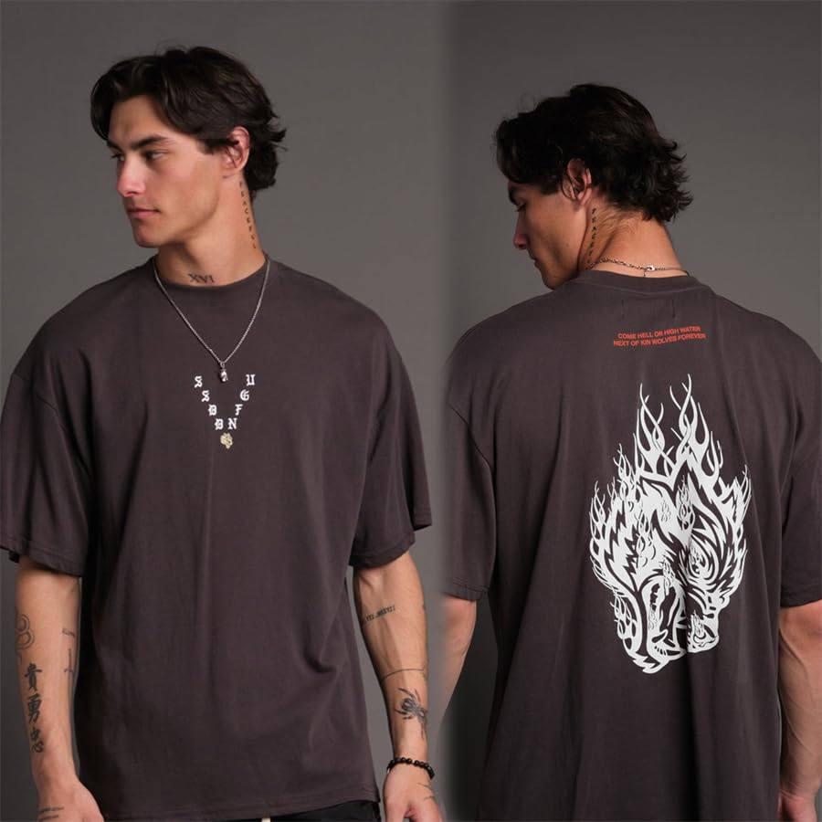 Klassiek Logo Vlammen Wolf Hoo - Streetwear Gym Brand recensie en prijs